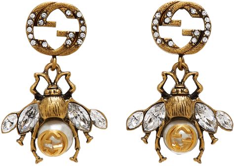 gucci earrings bee|safety pin earrings Gucci.